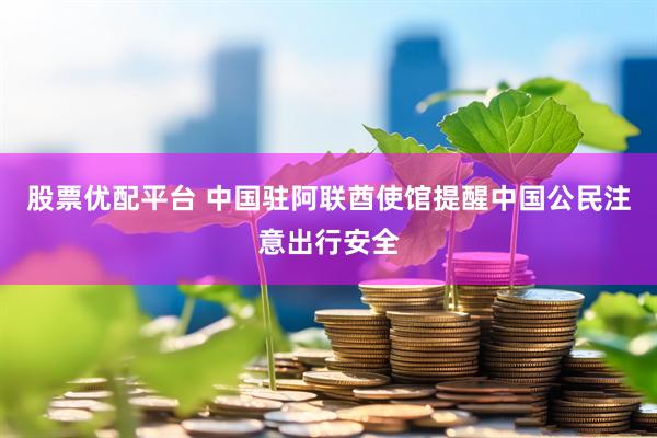 股票优配平台 中国驻阿联酋使馆提醒中国公民注意出行安全