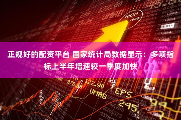 正规好的配资平台 国家统计局数据显示：多项指标上半年增速较一季度加快