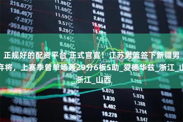 正规好的配资平台 正式官宣！江苏男篮签下新疆男篮弃将，上赛季曾单场轰29分6板5助_爱德华兹_浙江_山西